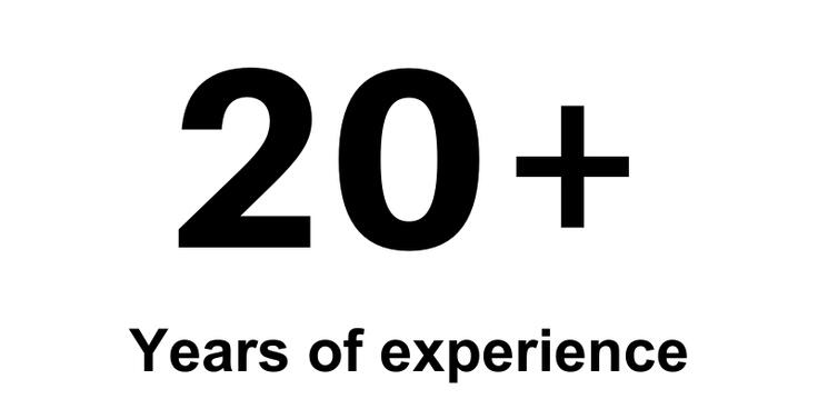 20+ years of experience